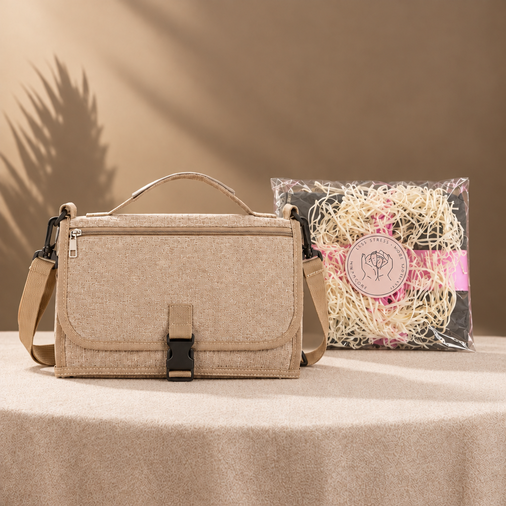 MamaCore clutch in front of its packaging