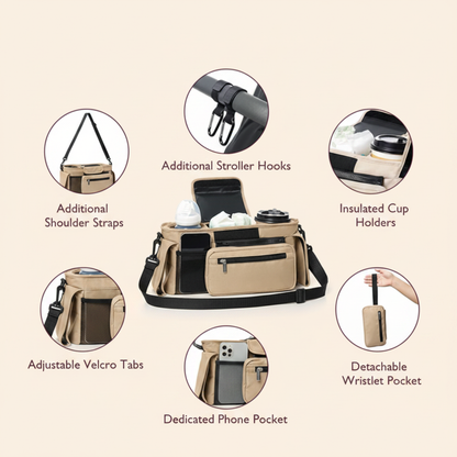 Stroller Organiser Feature Callouts - No Arrows